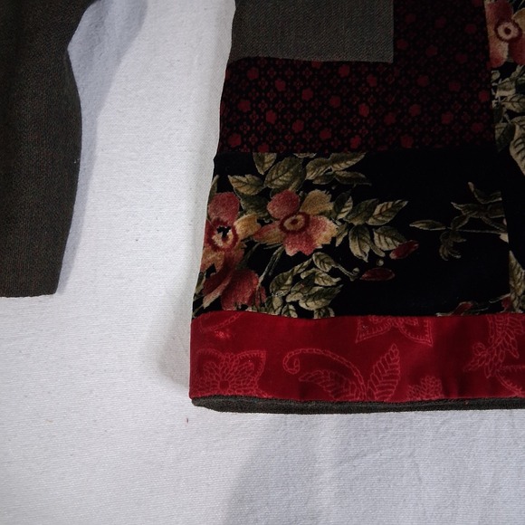 VTG Canvasback Velvet Detail Patchwork Mandarin Collar Wool Jacket - Picture 11 of 16